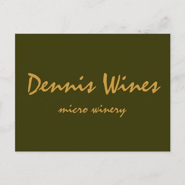 Dennis Wines Postcard (Front)