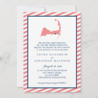 Dennisport Cape Cod Map and Stripes | Wedding