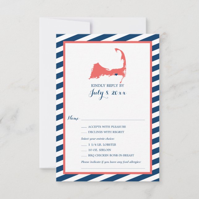 Dennisport Cape Cod | Mariage RSVP (Devant)