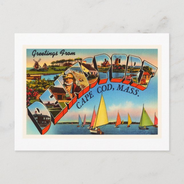 Dennisport Cape Cod Massachusetts MA Old Travel Postcard (Front)