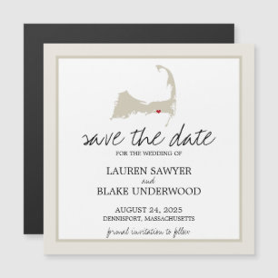 Dennisport Cape Cod Wedding Save the Date Magnetic Invitation