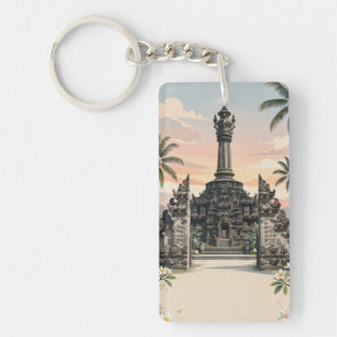 Denpasar Bali - The Cultural Heart of Bali Keychain