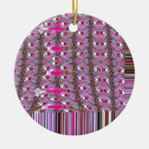 Dense and Intricate Abstract Pattern Art Print Ceramic Ornament