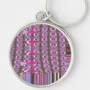 Dense and Intricate Abstract Pattern Art Print Keychain