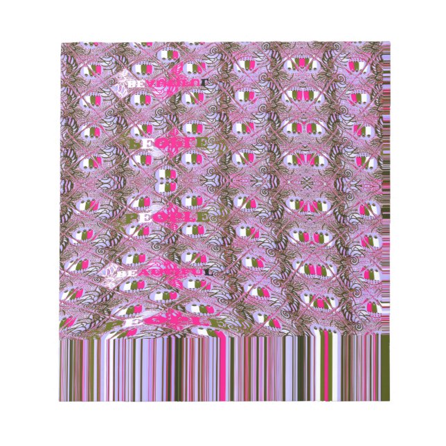 Dense and Intricate Abstract Pattern Art Print Notepad (Front)