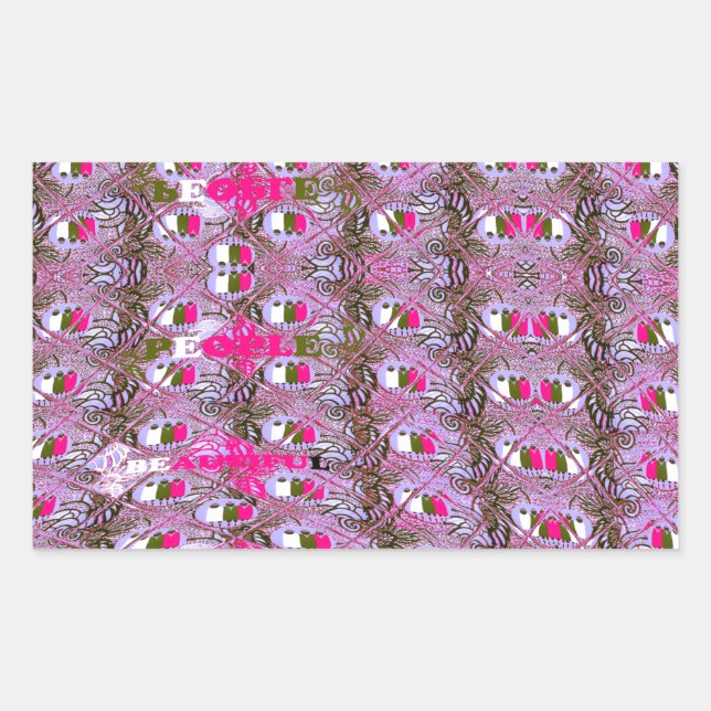 Dense and Intricate Abstract Pattern Art Print Sticker (Front)