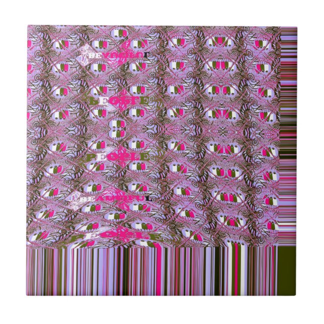 Dense and Intricate Abstract Pattern Art Print Tile (Front)