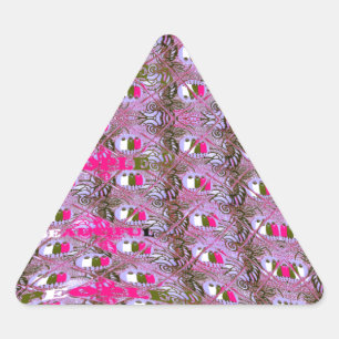 Dense and Intricate Abstract Pattern Art Print Triangle Sticker