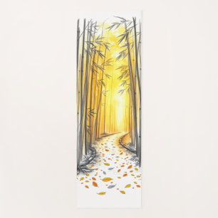 dense bamboo forest yoga mat