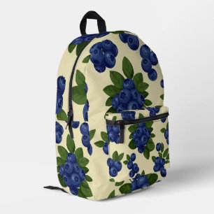 Dense Blueberry Seamless Pattern Printed Backpack