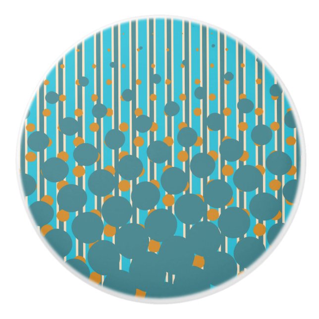 Density Design - Turquoise&Orange - Drawer Knob (Front)