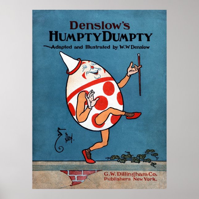 Denslow's Humpty Dumpty Book Cover Canvas Print 30 (Front)