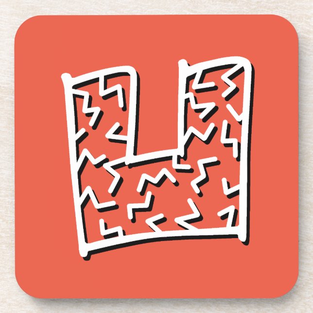 dent jaggy pattern coaster (Front)