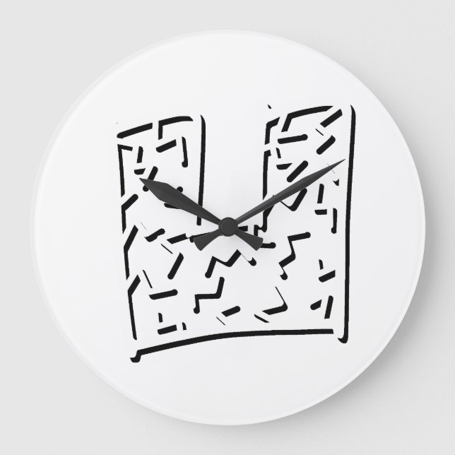 dent jaggy pattern large clock (Front)
