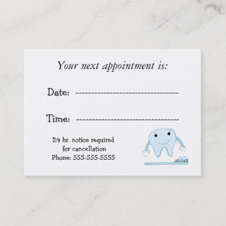 Dental Appointment Card
