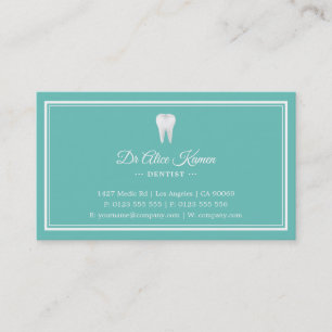 Dental Appointment Card Light Teal Dentist