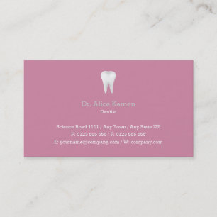 Dental Appointment Card Pink Dentist