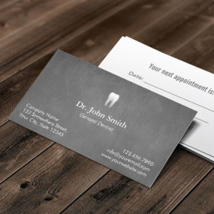 Dental Appointment Metal Grey Texture Card