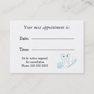 Dental Appointment Reminder Card