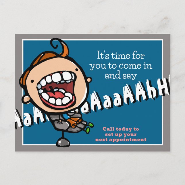 Dental appointment reminder customizable postcard (Front)