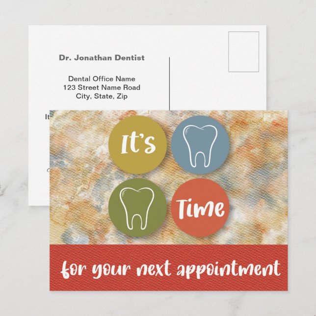 Dental Appointment Reminder Postcard (Front/Back)