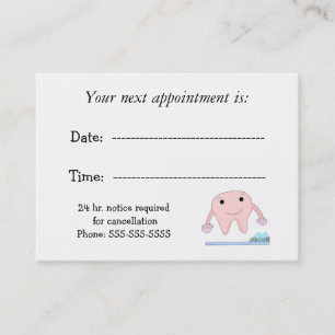 Dental Appointment with Cute Tooth