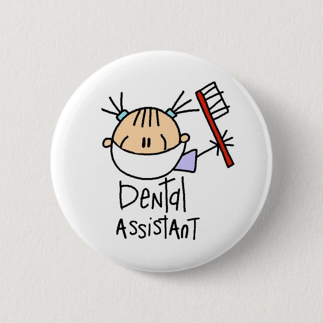Dental Assistant 2 Inch Round Button (Front)