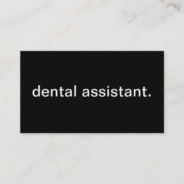 Dental Assistant Business Card (Front)