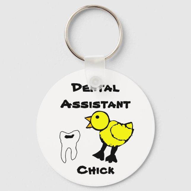 Dental Assistant Chick Keychain (Front)
