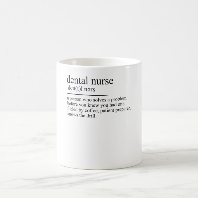 Dental Assistant Dentist Definition ZFA Dentist Coffee Mug (Center)