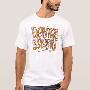 Dental Assistant Leopard Plaid Pilgrim Hat Fall Th T-Shirt
