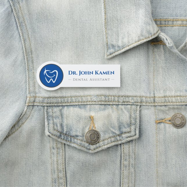 Dental Assistant | Teeth Logo Name Tag (In Situ)