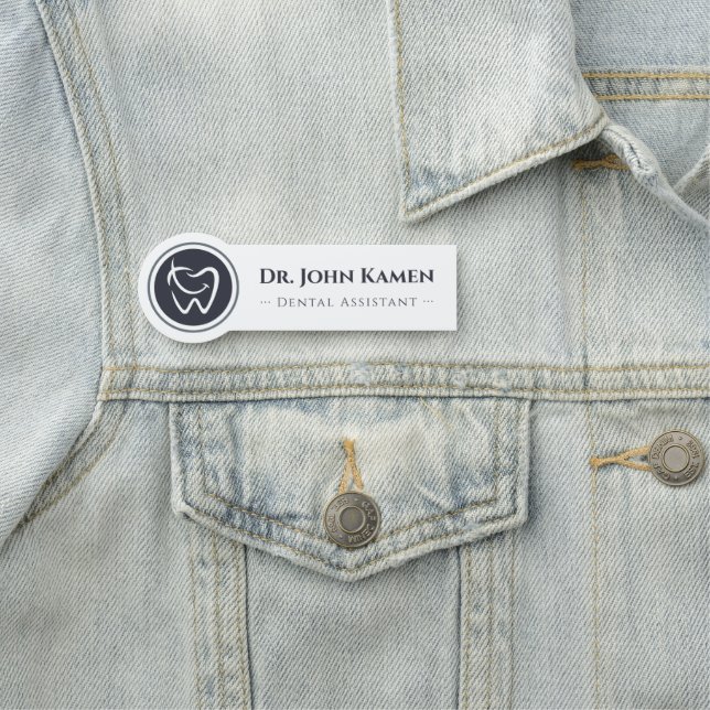 Dental Assistant | Teeth Logo Name Tag (In Situ)