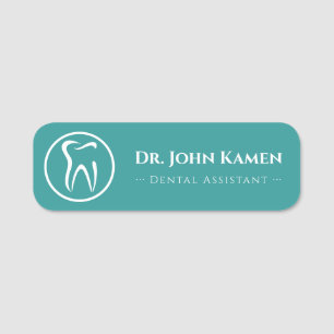 Dental Assistant Teeth Logo Name Tag