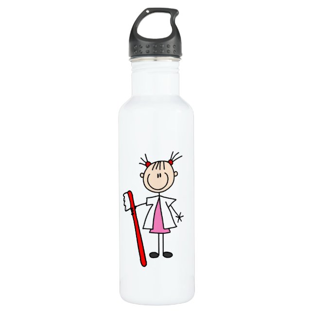 Dental Assistant With Toothbrush 710 Ml Water Bottle (Front)