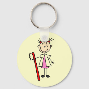 Dental Assistant With Toothbrush Keychain