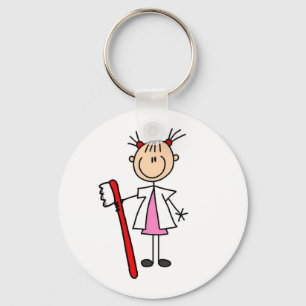 Dental Assistant With Toothbrush Keychain