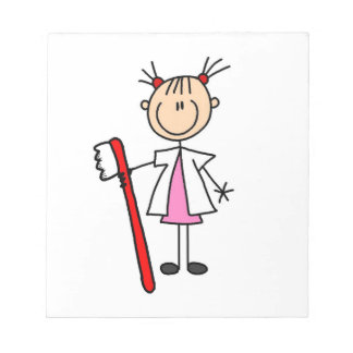 Dental Assistant With Toothbrush Notepad