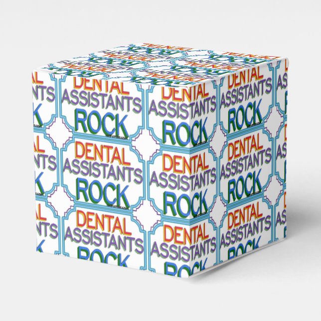 Dental Assistants Rock Favor Box (Front Side)