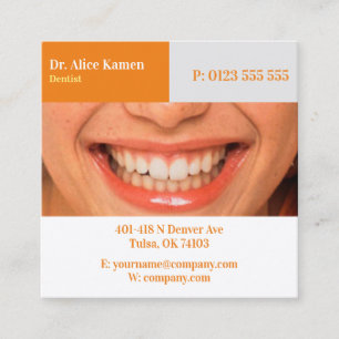 Dental   Beautiful smile Square Business Card