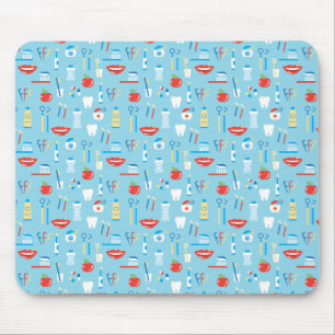 Dental Blue Pattern Mouse Pad