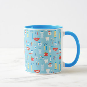 Dental Blue Pattern Mug