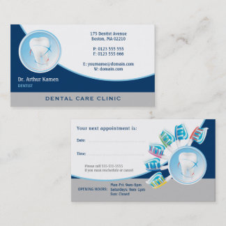 Dental Care Clinic | Dentist Appointment Card