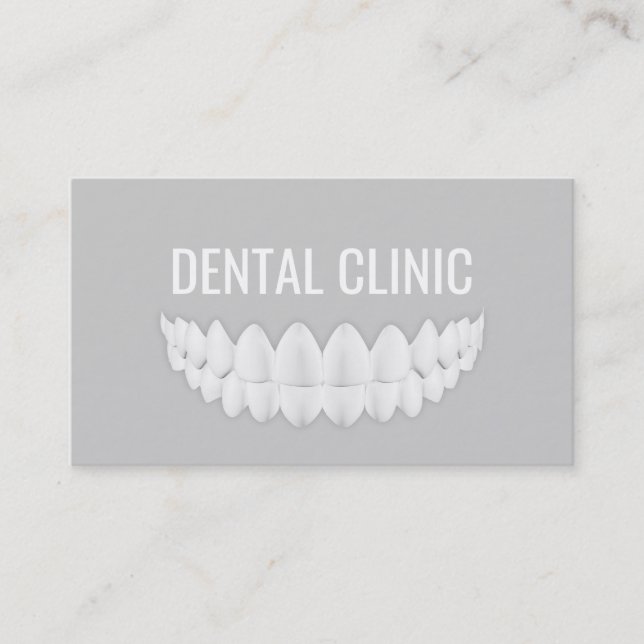 Dental Care Clinic Therapist Dentistry Grey Card (Front)