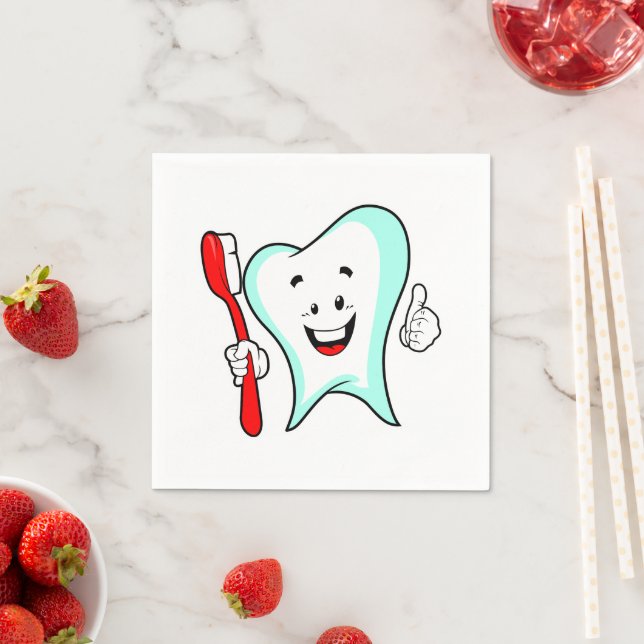 Dental Care Happy Tooth with Toothbrush Napkin (Insitu)