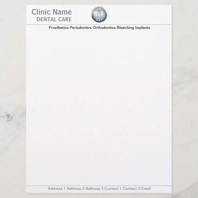 Dental Care Letterhead (Front)