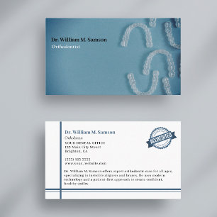 Dental Care Orthodontist modern invisible aligner Business Card