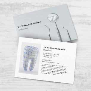 Dental Care Orthodontist modern tooth Dentist Business Card