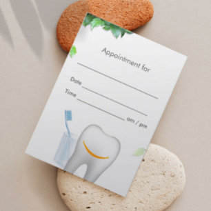 Dental Care Smiling Tooth Dentist Appointment Card