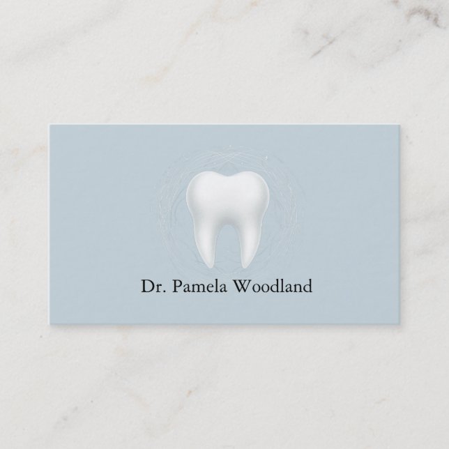 Dental Care Tooth Motif Design Appointment Card (Front)